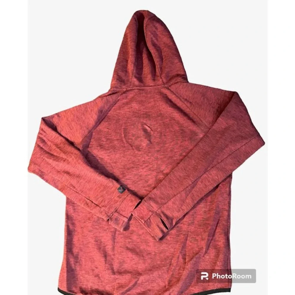American Eagle Mens Large Burgundy Active Flex Zip up Hoodie Jacket EUC